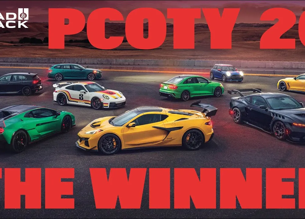 Corvette ZR1 leads the Road & Track PCOTY 2026 field on track